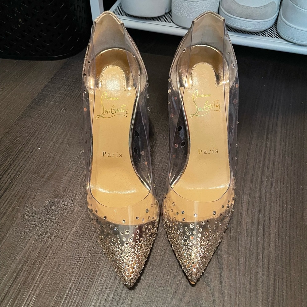 Christian Louboutin Gold Sequin Heels